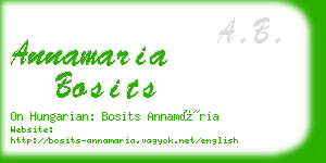 annamaria bosits business card